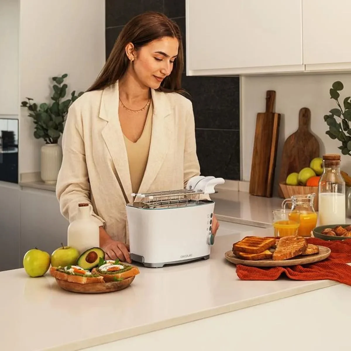 Tostador Cecotec Toast&Taste Double W Corto Blanco