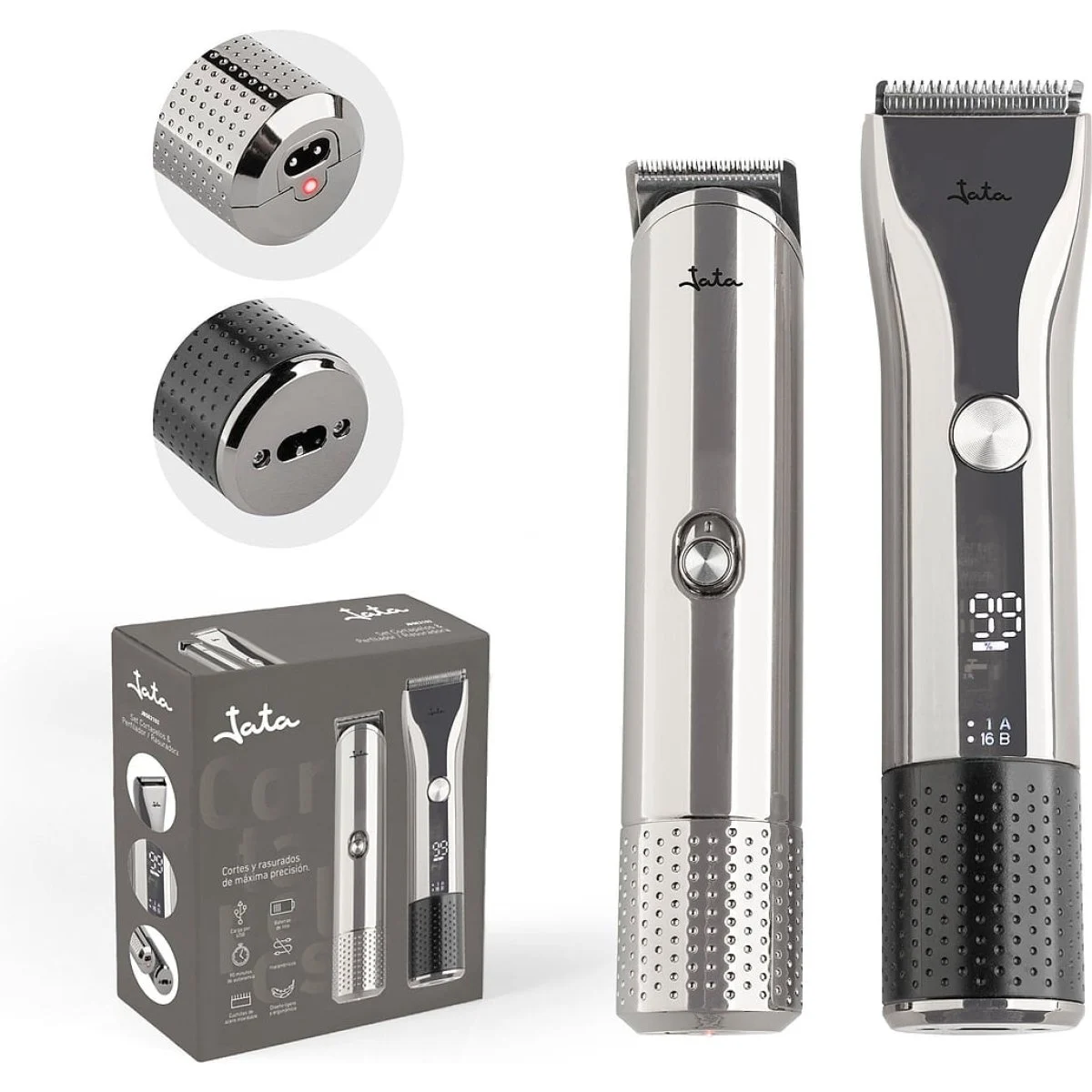 Set cortapelos Jata JBSE2102 Sin Cable Pantalla LED
