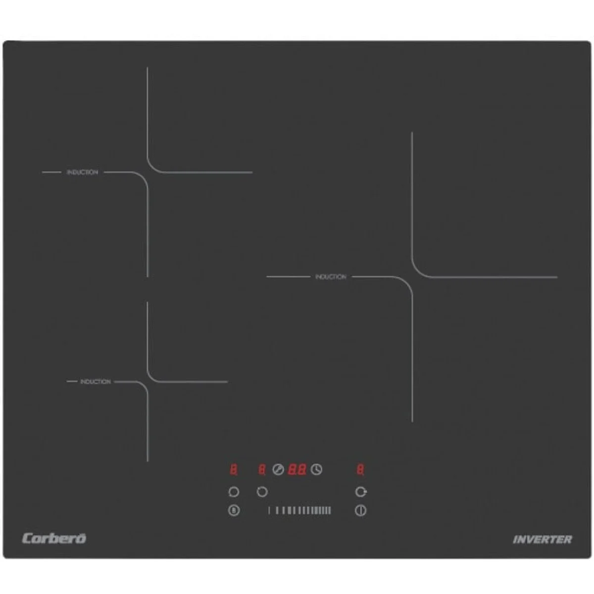 Placa Inducción Corebro 3 F 7400W Negro
