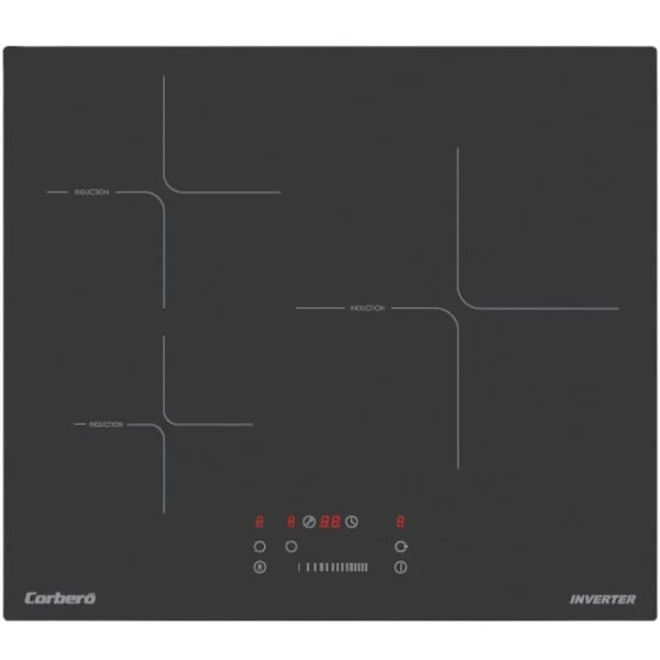 Placa Inducción Corebro 3 F 7400W Negro