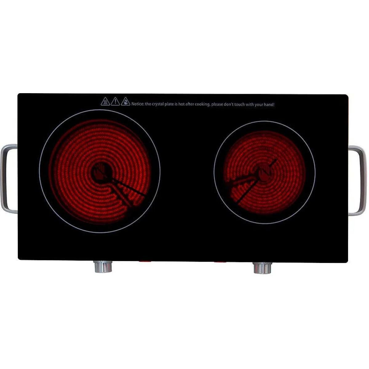 Placa vitrocerámica Orbegozo PCE 6000 2 Fuegos 2800 W Portátil
