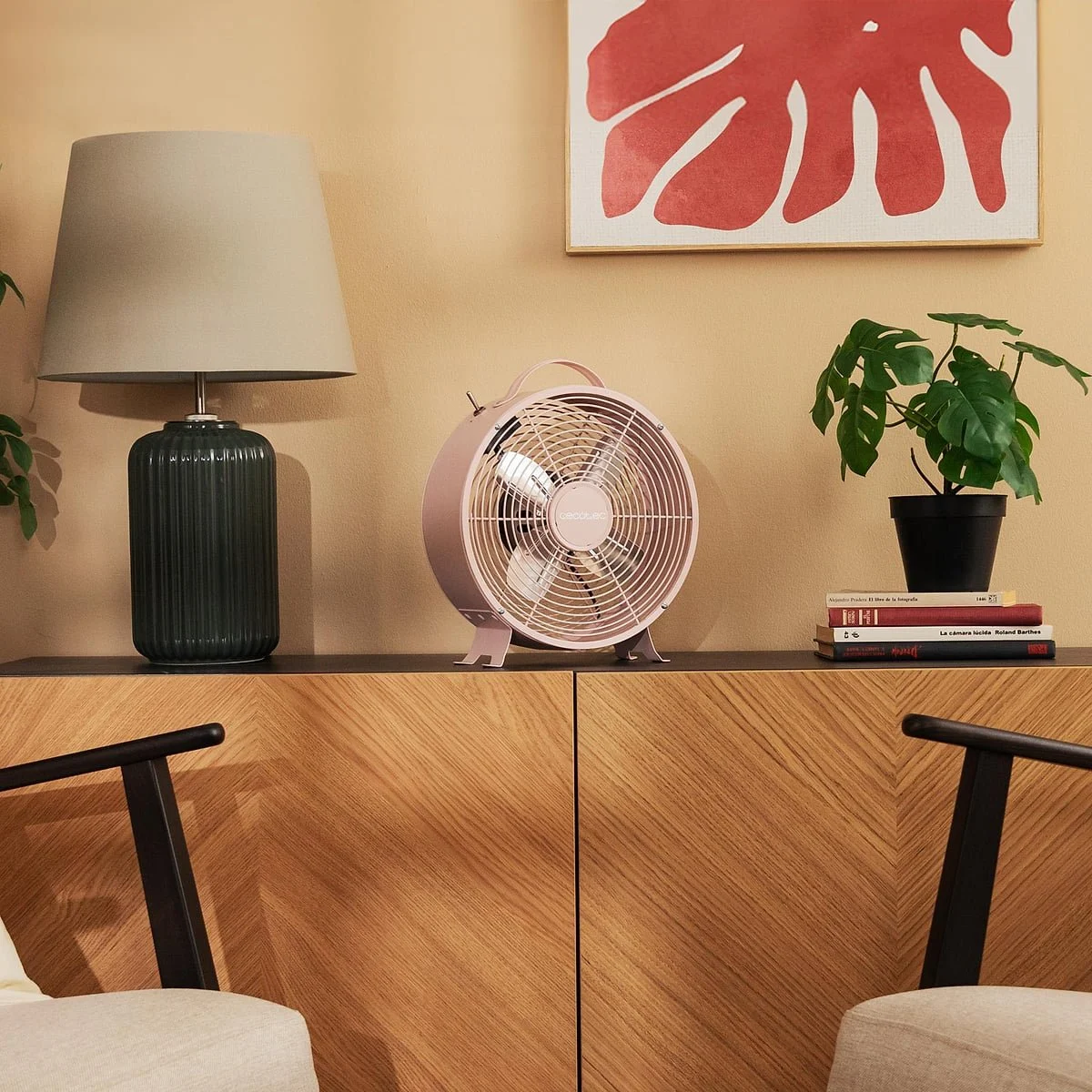 Ventilador sobremesa Cecotec EnergySilence 400 RetroDesk 25 W 8" Rosa