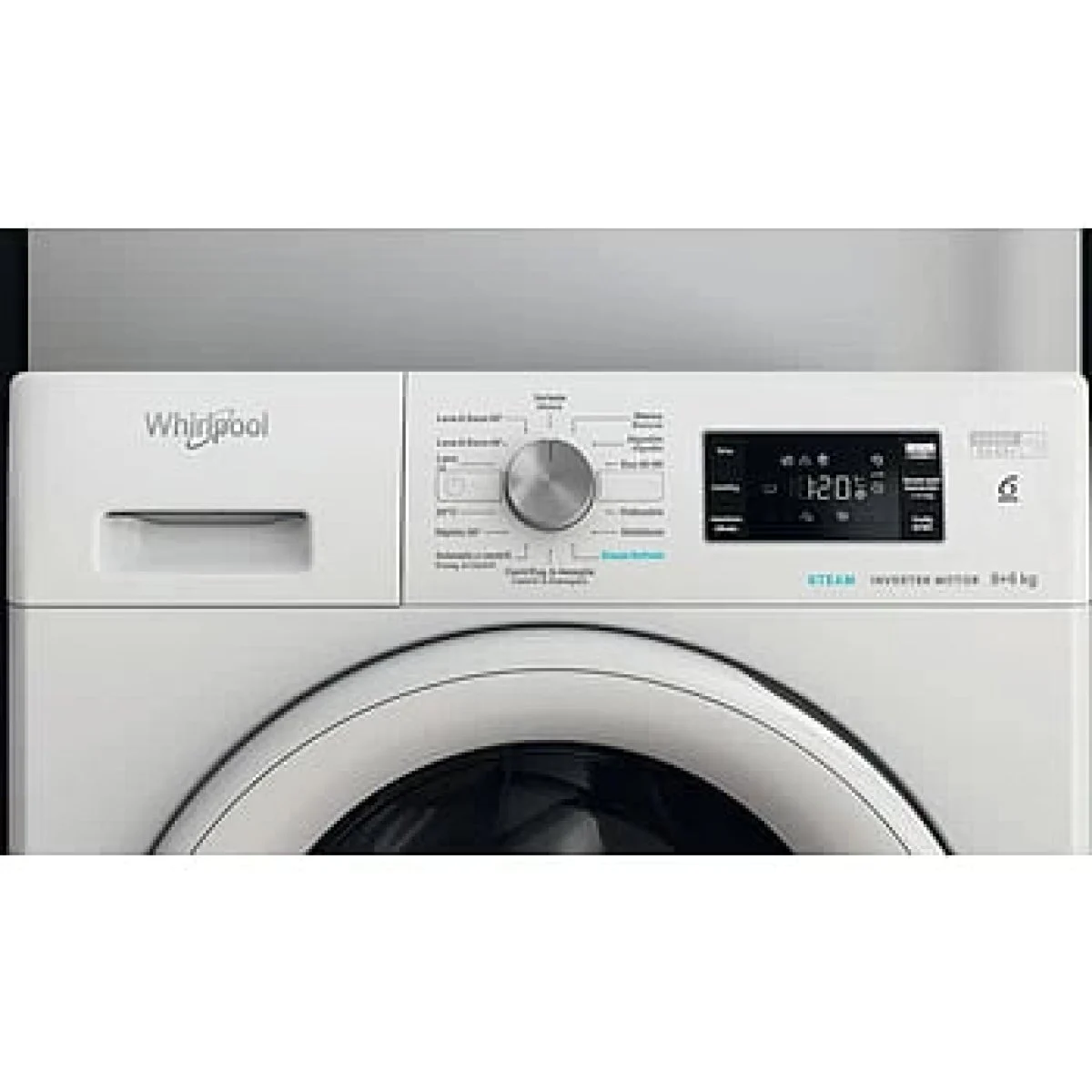 Lavadora Secadora Whirlpool 8 + 6 Kg 1400 RPM Clase B Blanco