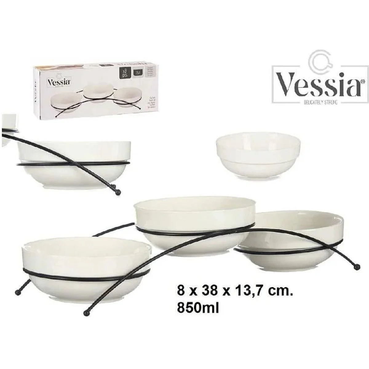 Set 3 Aperitivos Redondos Vessia