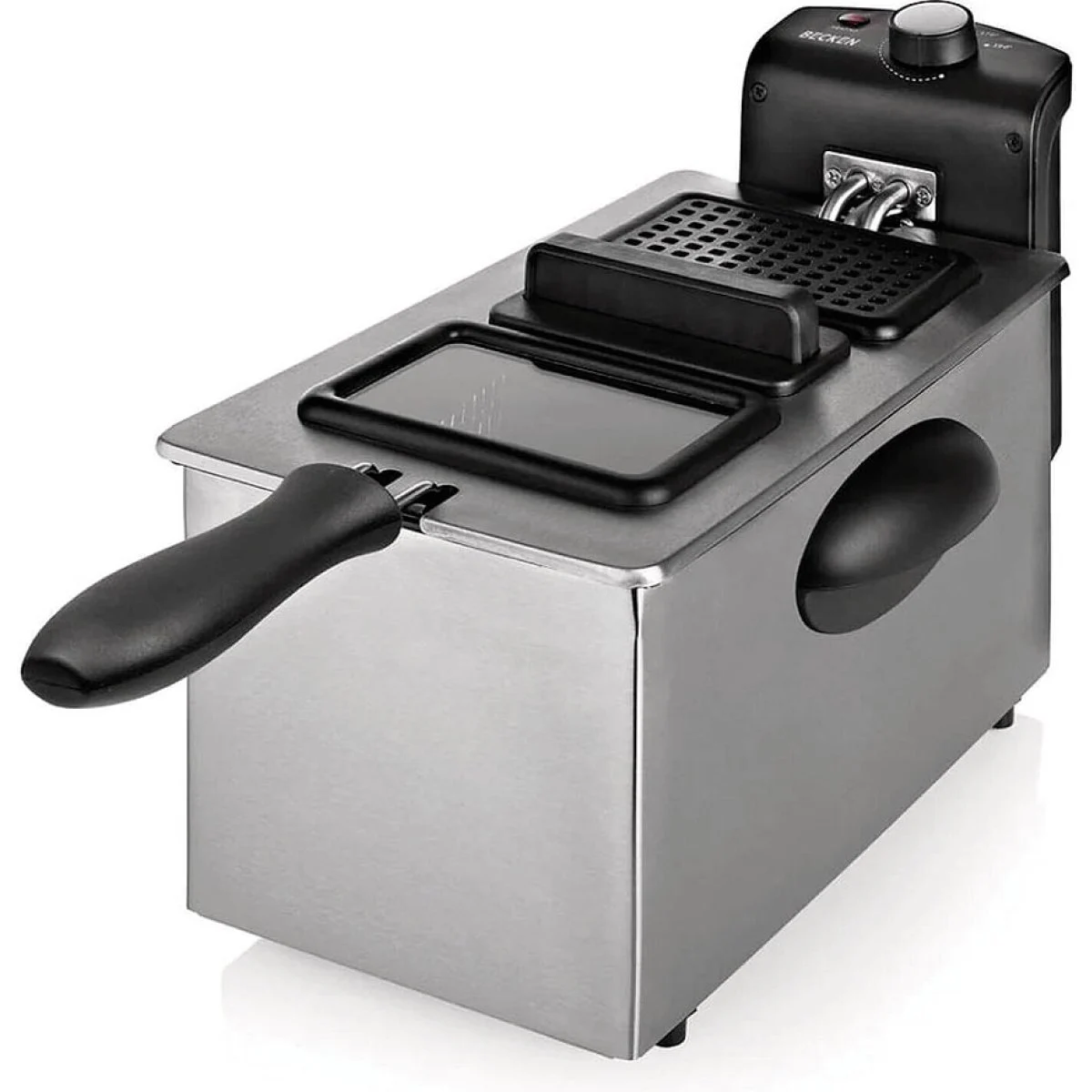 Freidora Becken 3 L Inox con Ventana