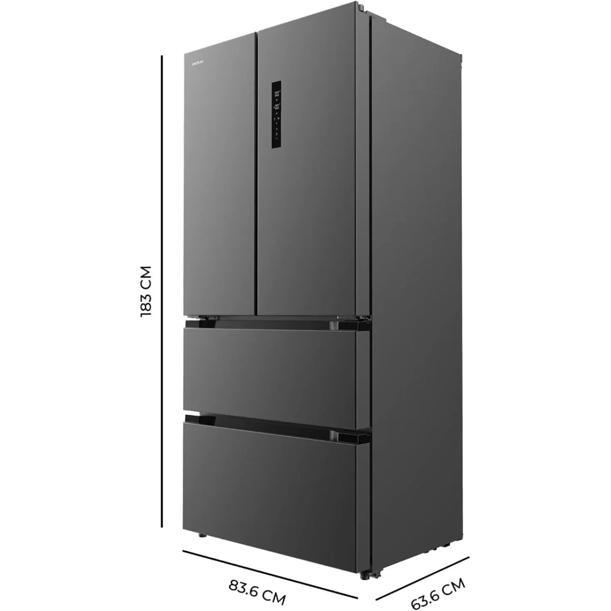 Frigorífico Americano Cecotec FD 436 Dark E 84x184 cm