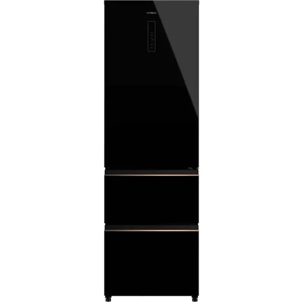Frigorífico Cecotec Francés 191x60 Cristal Negro
