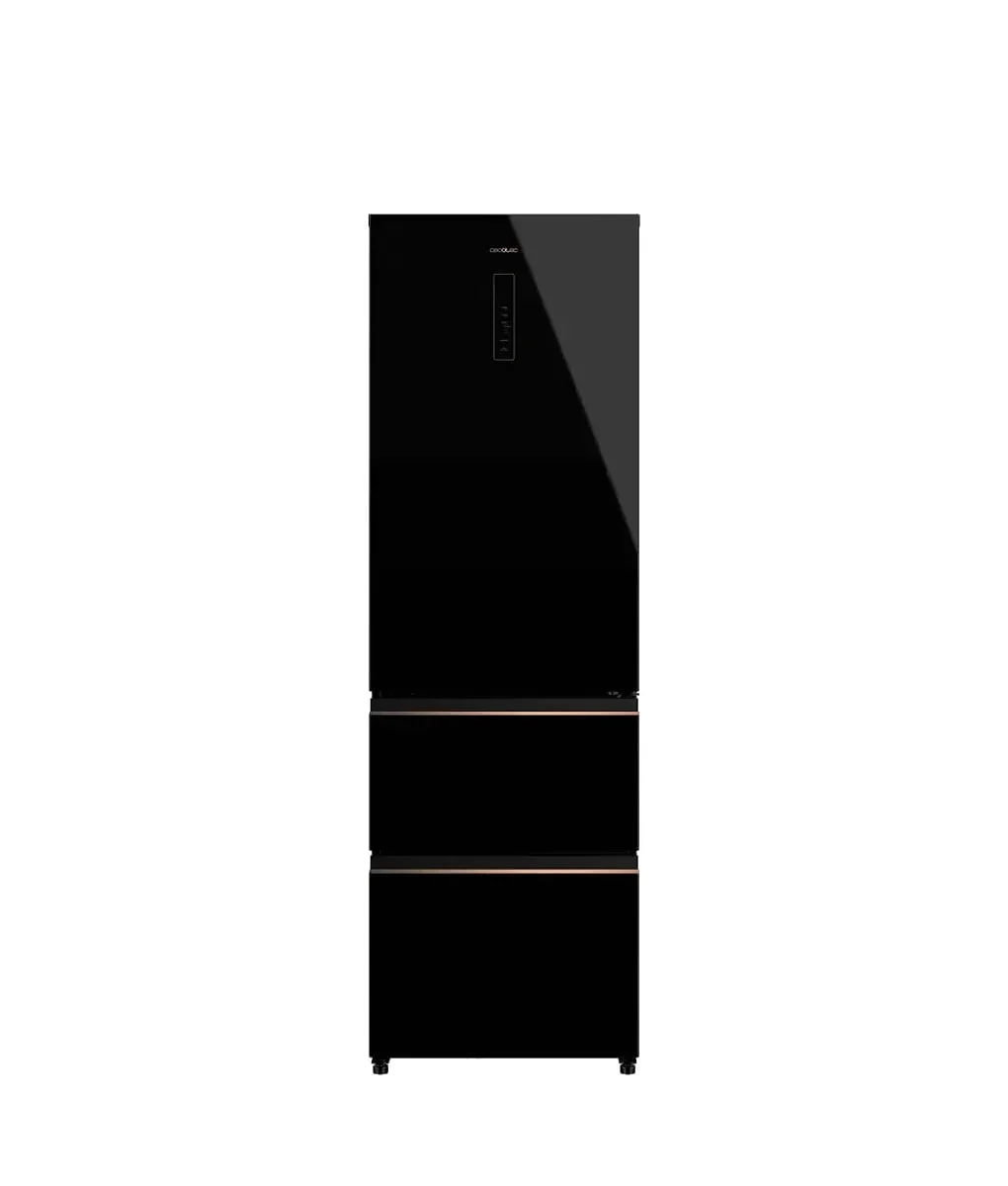Frigorífico Cecotec Francés 191x60 Cristal Negro