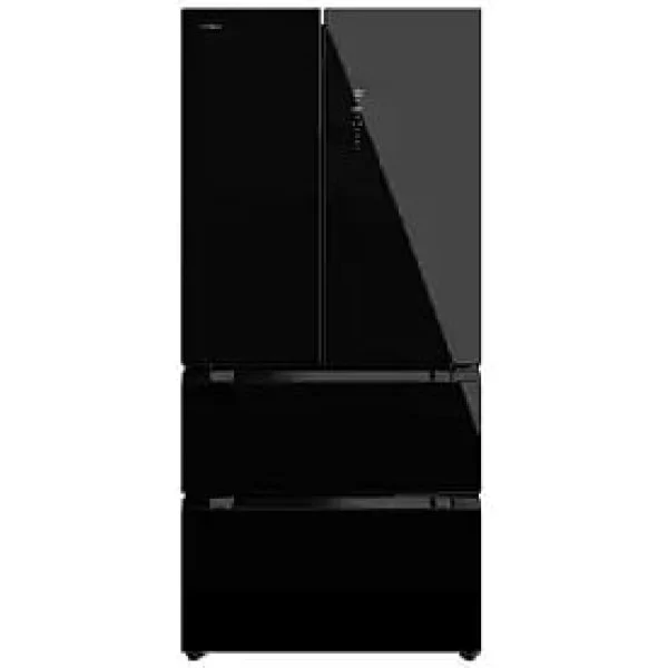 Frigorífico Americano Cecotec Frances Cristal Negro 84x184 FD 436 Black Glass E