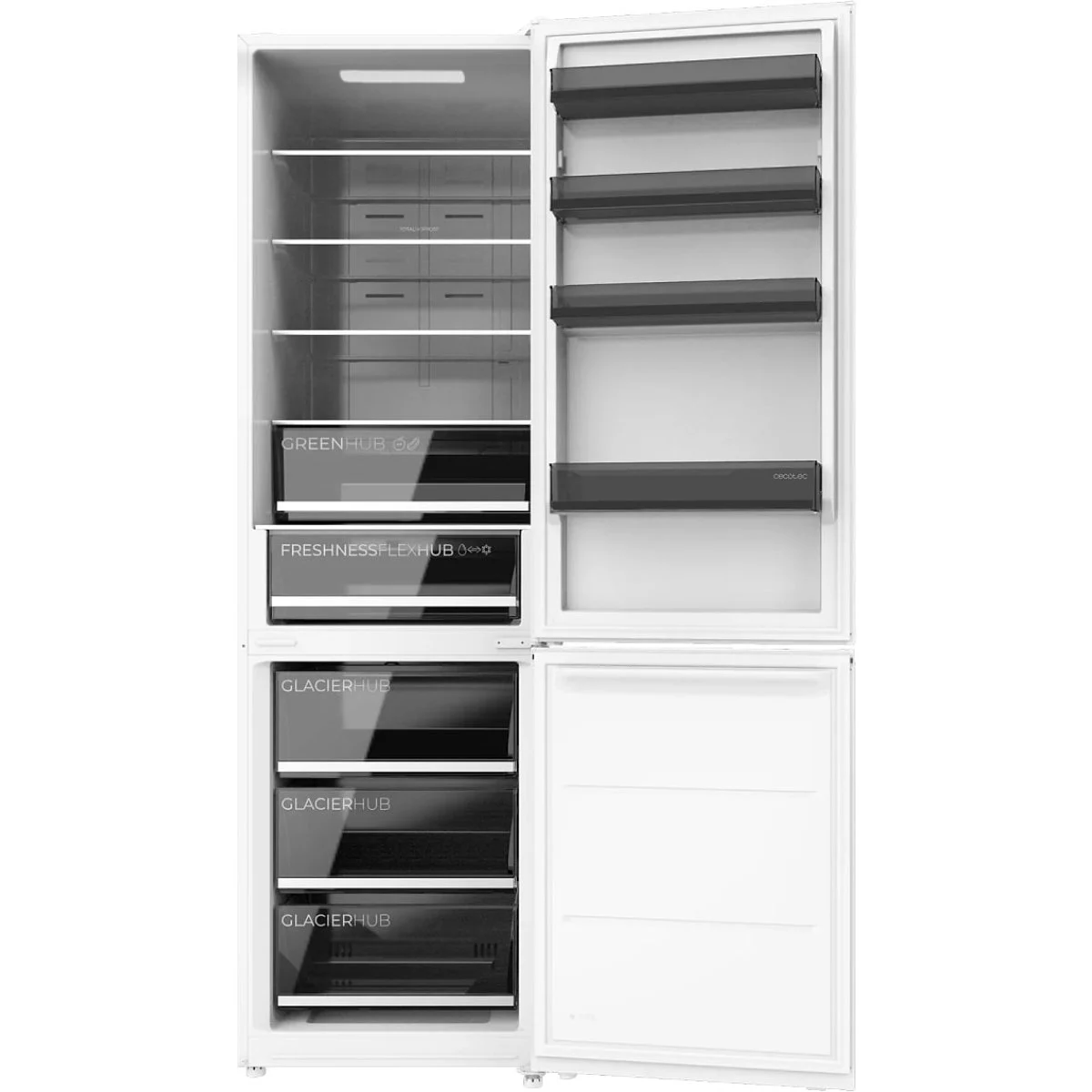Frigorífico Cecotec 201X60 E Blanco CoolMarket Combi 456 White E