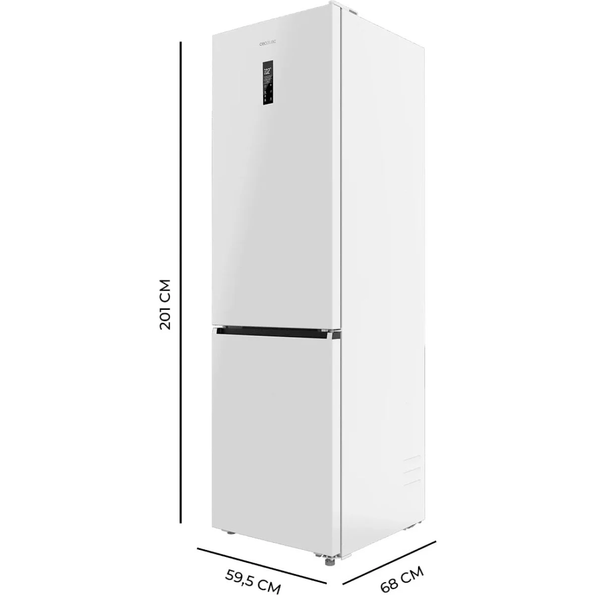 Frigorífico Cecotec 201X60 E Blanco CoolMarket Combi 456 White E