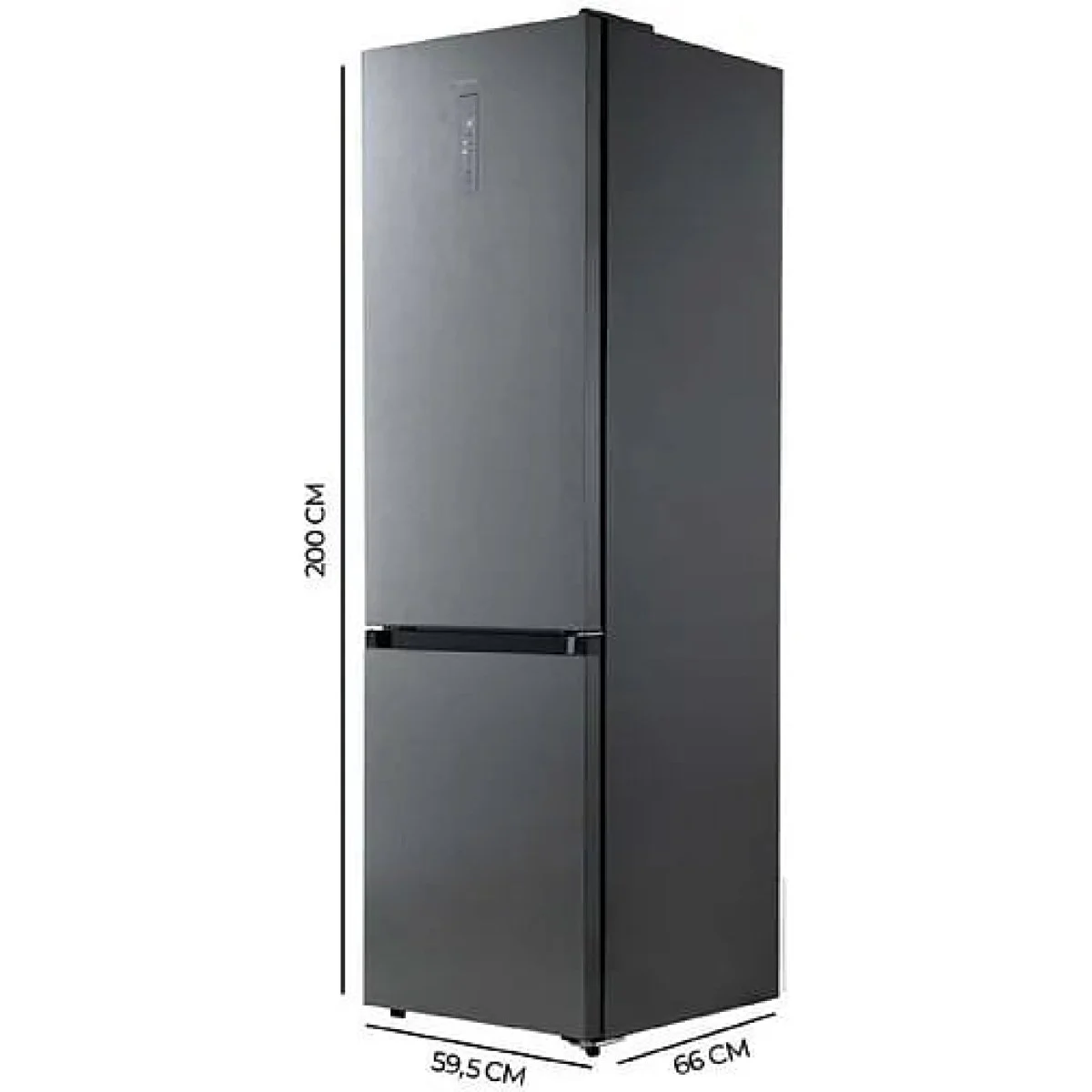 Frigorífico Combi Cecotec 201X60 D Dark CoolMarket Combi 405 WL Elite Silex Stone D