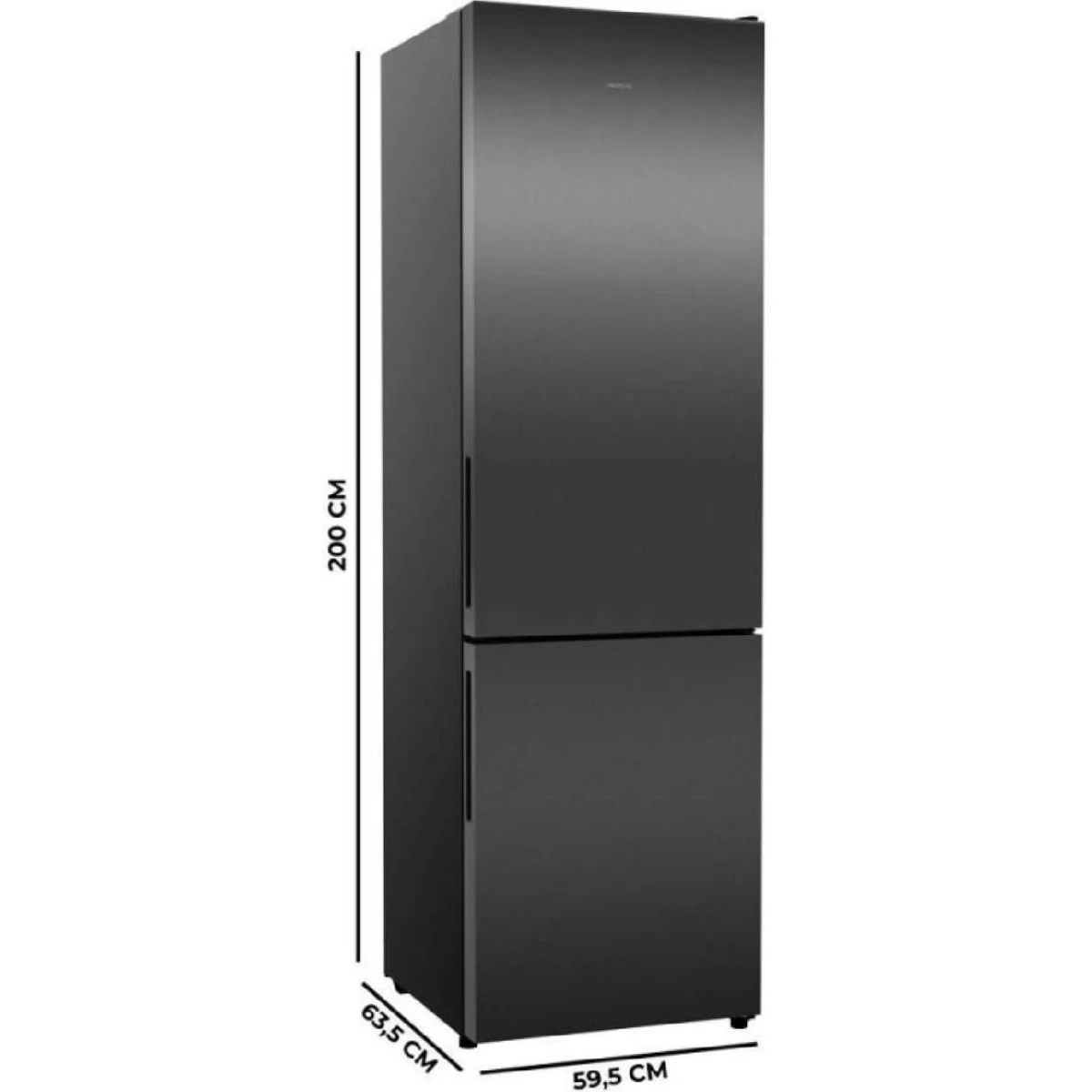 Frigorífico Cecotec 201X60 E Dark Inox CoolMarket Combi 356i Dark