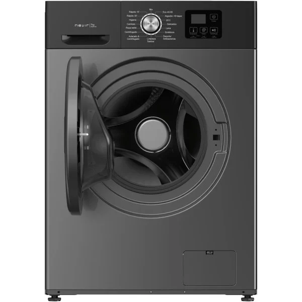 Lavadora Nevir NVR-WMFL2171DIN 7 Kg 1200 rpm Clase A Inox Vapor Inverter