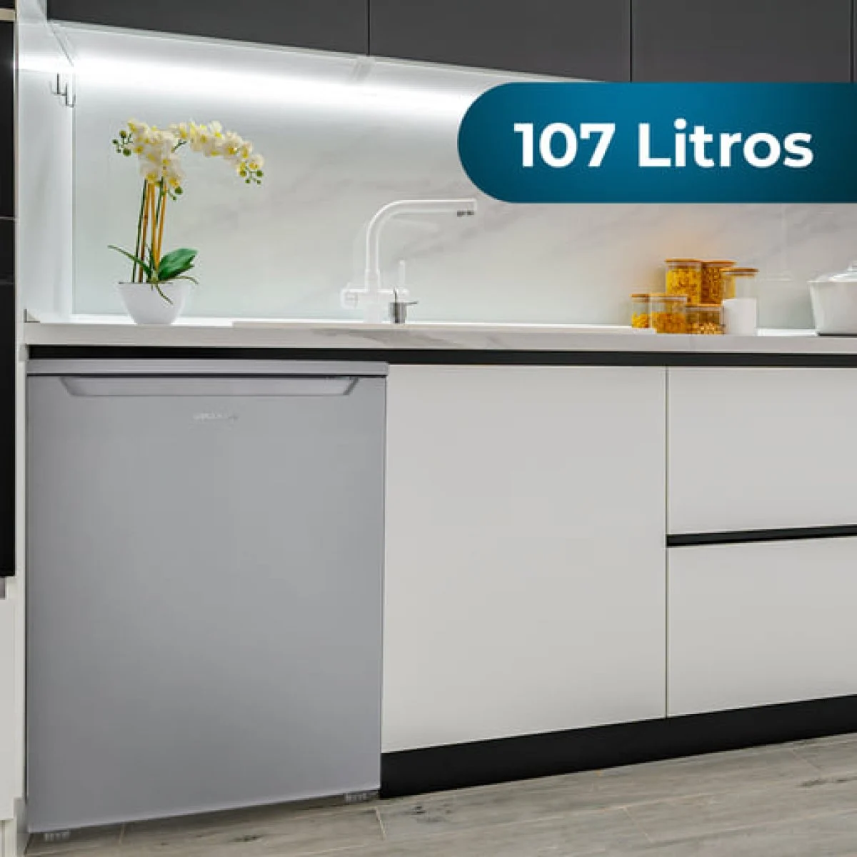 Frigorífico Cecotec CoolMarket TT 107 Inox Bajo Encimera 85x55