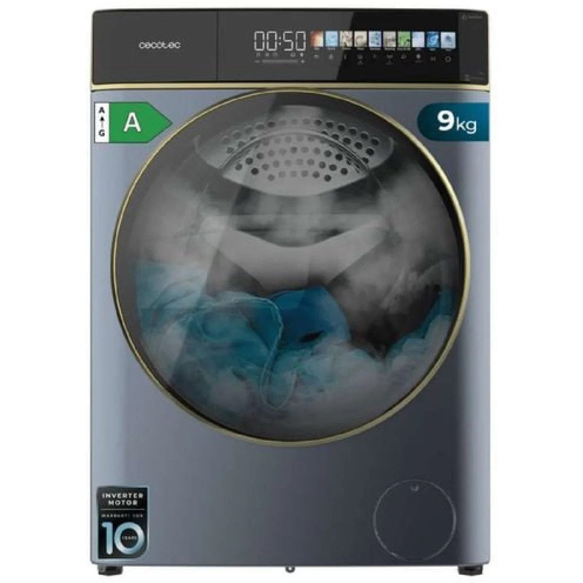 Lavadora Cecotec 9900 Autodose Inverter 9 Kg 1400 rpm FullColor Ice Blue