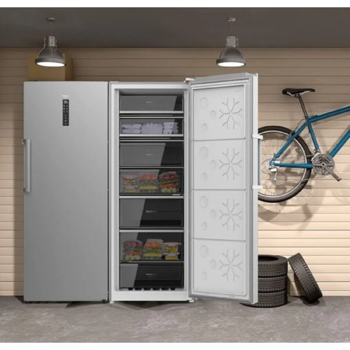 Congelador Vertical Cecotec UF 380 Inox 185x70 DUAL