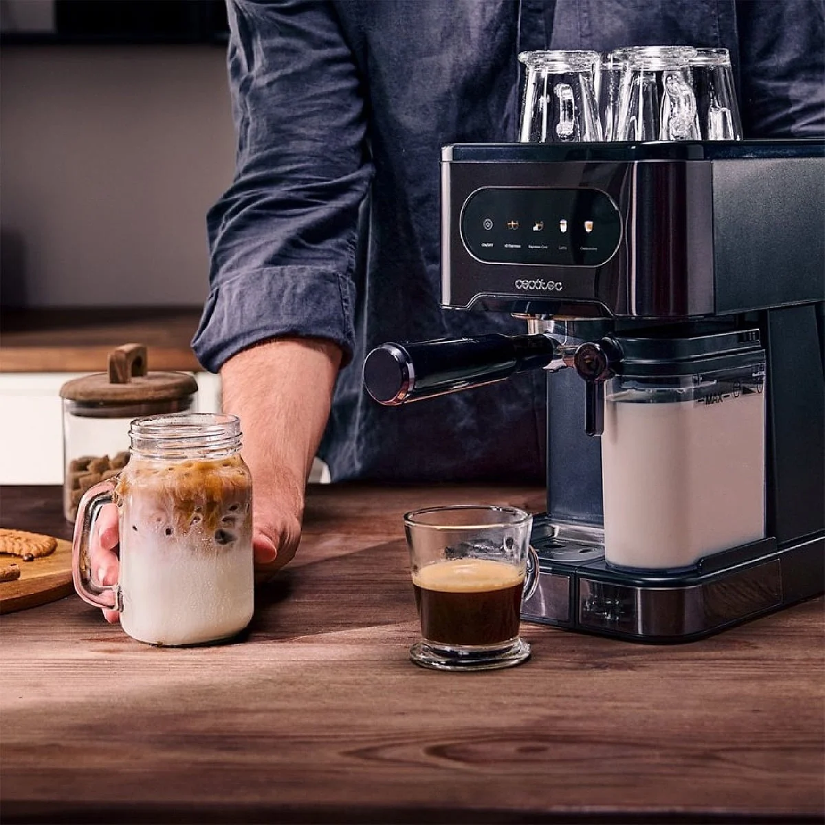 Cafetera Espresso Cecotec Power Espresso 20 ColdBrew Latte 20 Bar
