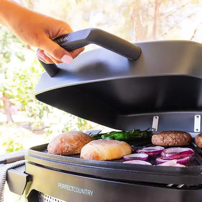 Barbacoa eléctrica Cecotec Perfect Country 2000 EasyMove 2000 W Tapa Abatible