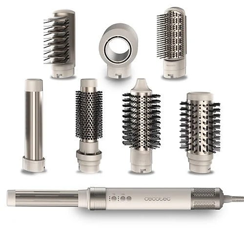 Cepillo de aire Cecotec 8 en 1 CeramicCare AirGlisse Champagne