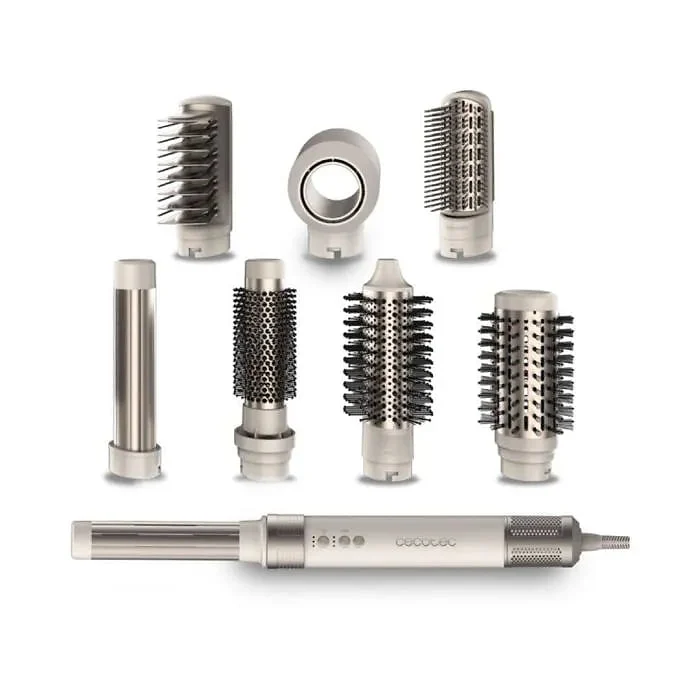 Cepillo de aire Cecotec 8 en 1 CeramicCare AirGlisse Champagne
