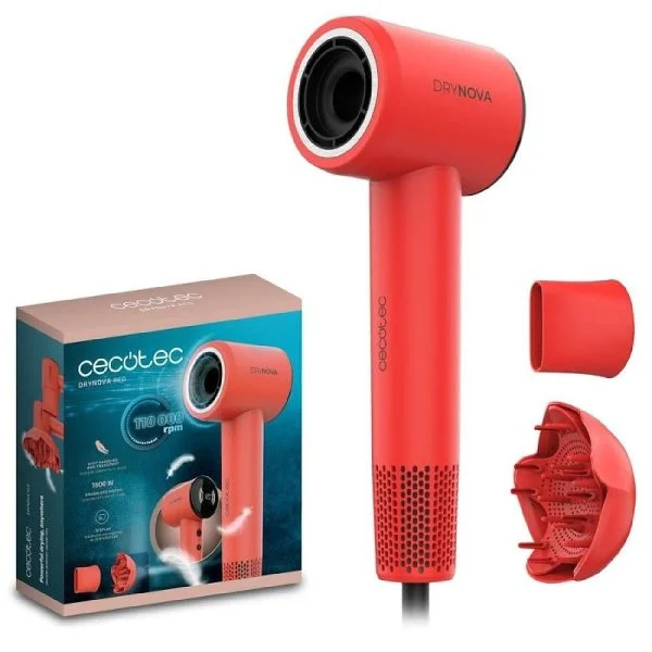 Secador de Pelo Cecotec DryNova Red 1600 W 110000 rpm Iónico