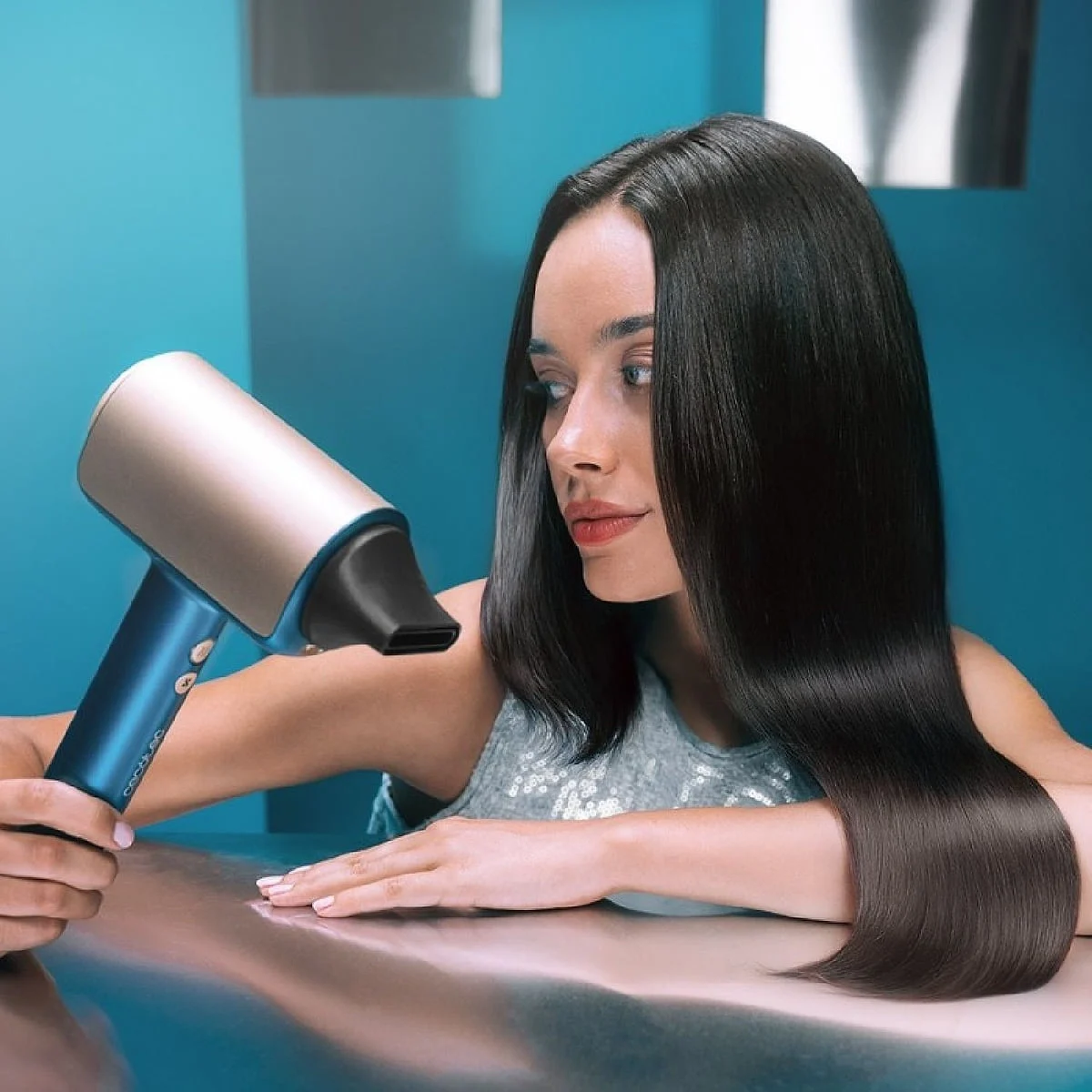 Secador de pelo Cecotec DryGlam Nano Plasma Blue 1600W 110000 rpm