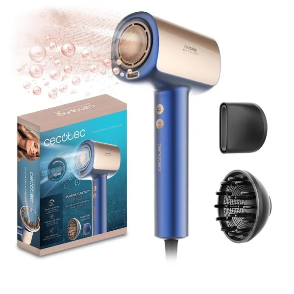 Secador de pelo Cecotec DryGlam Nano Plasma Blue 1600W 110000 rpm