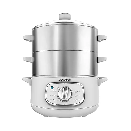 Vaporera Cecotec Vapovita SteelPot 1300 W 10 L 3 Recipientes Inox