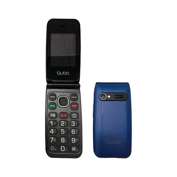 Teléfono Móvil Qubo NEONW 4G con Tapa Azul Teclas Grandes Botón SOS
