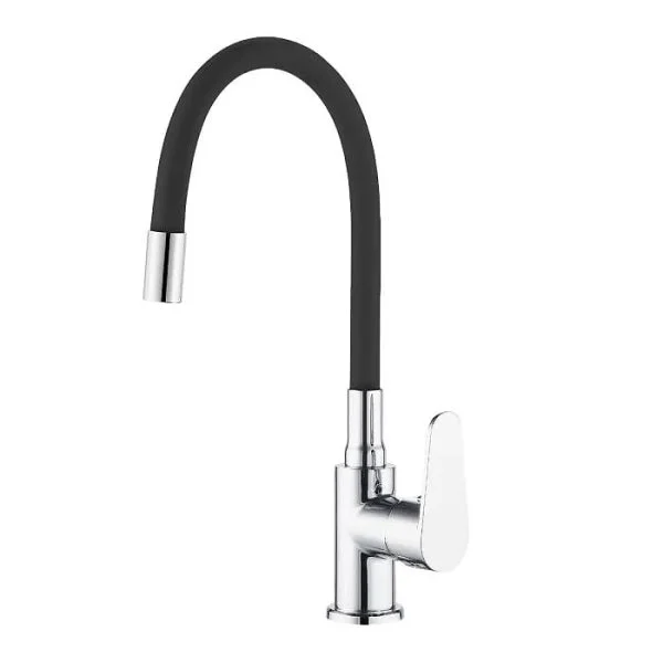 Grifo fregadero Artic Caño Alto Flexible Negro