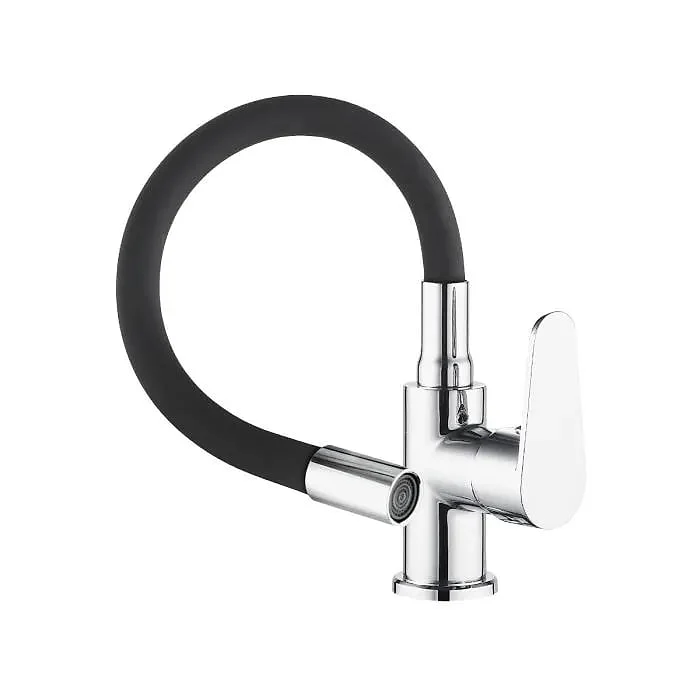 Grifo fregadero Artic Caño Alto Flexible Negro