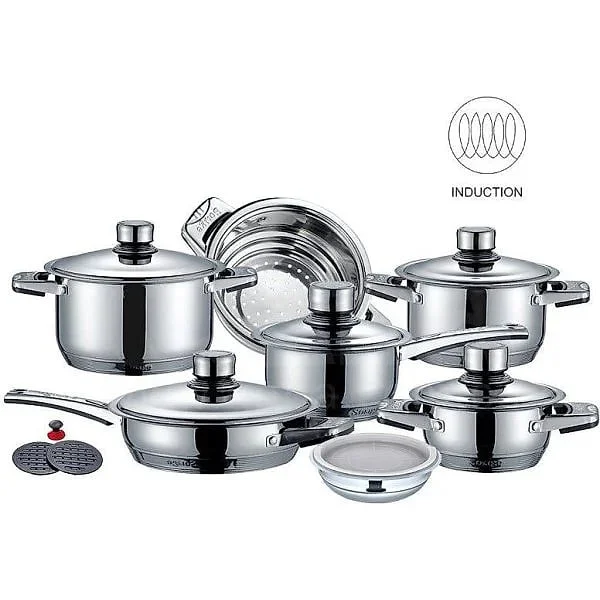 Batería de cocina Silvano 16 piezas Acero Inox