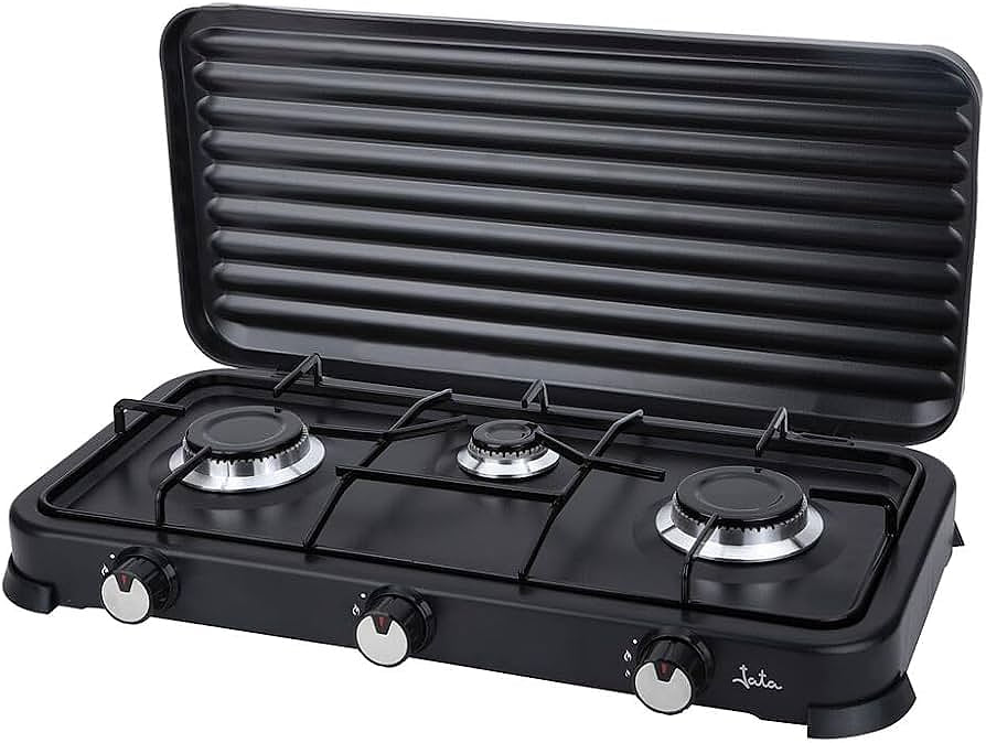 Hornillo Gas Jata JECG2703 3 Quemadores Negro