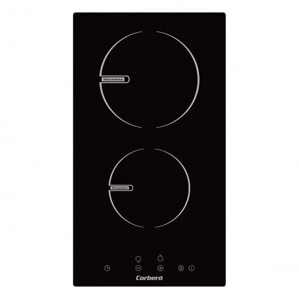 Vitrocerámica Corbero CCVG205D 2 Zonas 2900W Cristal Negro