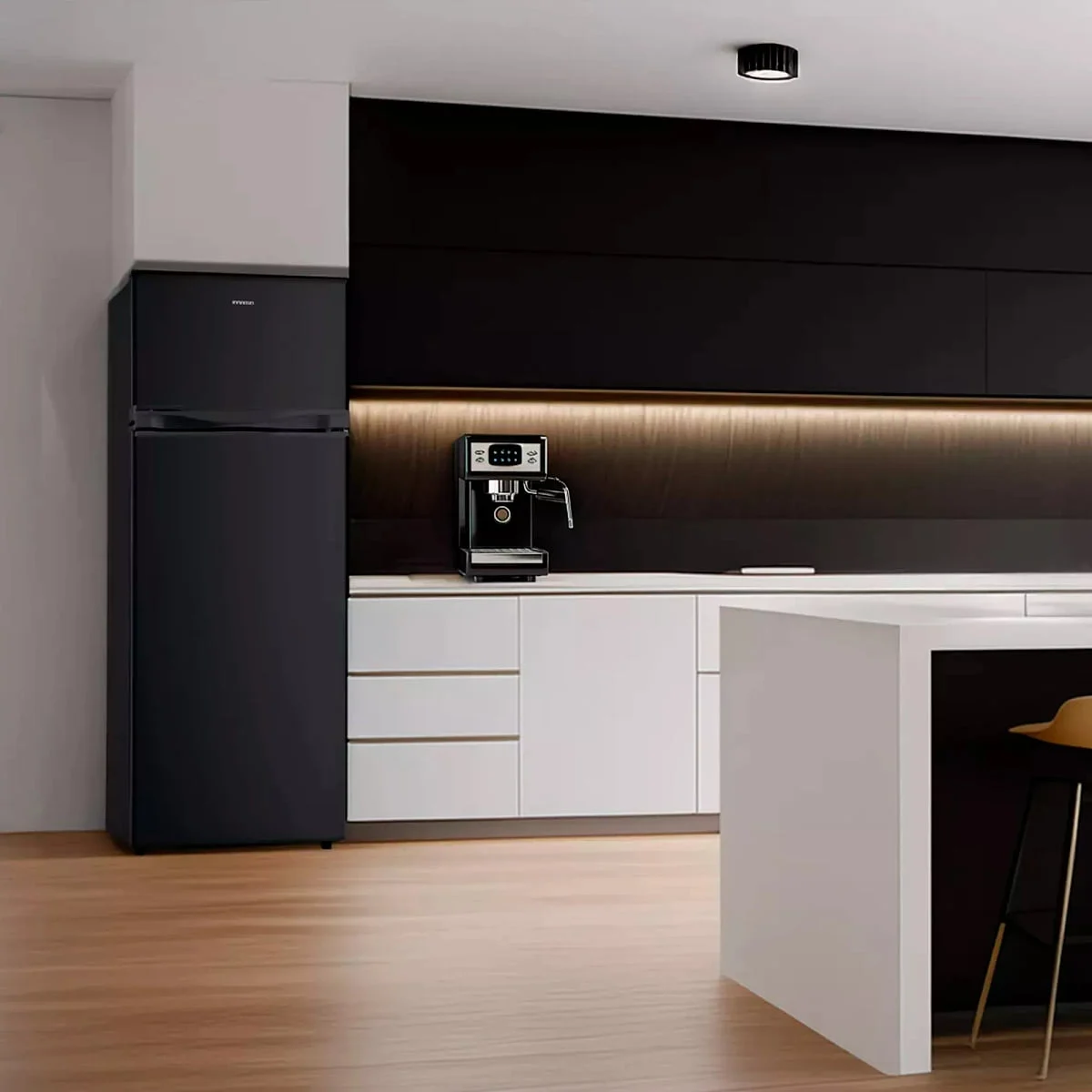 Frigorífico Infiniton FG-249D14NEA 204 L Doble Puerta Clase E Negro Inox