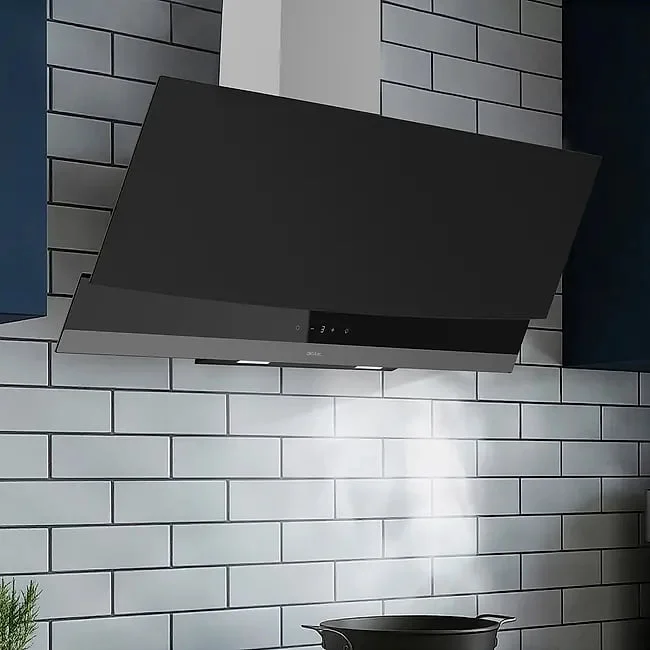 Campana Extractora Cecotec Bolero Flux DT 604400 60 cm 416,5 m³/h Clase A+++ Cristal Negro