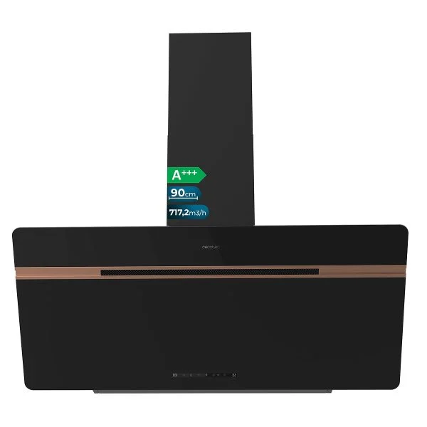 Campana Extractora Cecotec Bolero Flux DT 907500 90 cm 717 m³/h Clase A+++ Cristal Negro