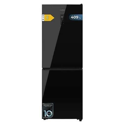 Frigorífico Combi Cecotec Bolero CoolMarket 409 E 409 L Cristal Negro