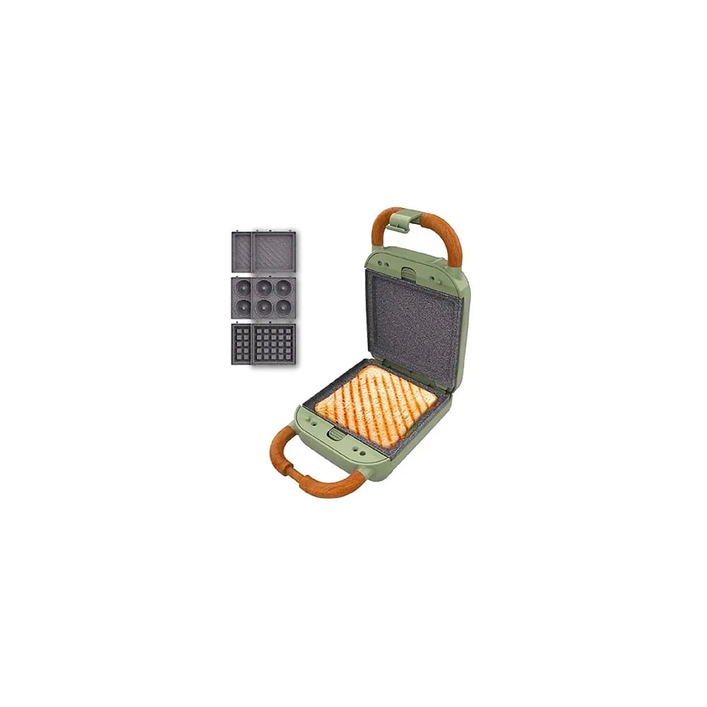 Sandwichera Cecotec Rock'nToast Retro One Green 700 W 3 en 1