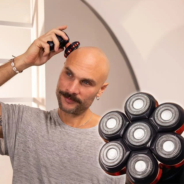 Afeitadora de cabeza Cecotec PrecisionCare Skull Victory 7 cuchillas IPX7