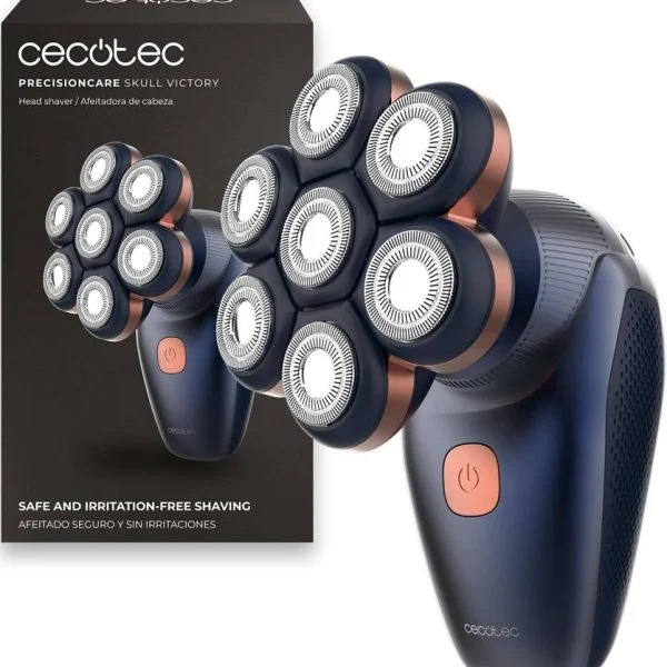 Afeitadora de cabeza Cecotec PrecisionCare Skull Victory 7 cuchillas IPX7