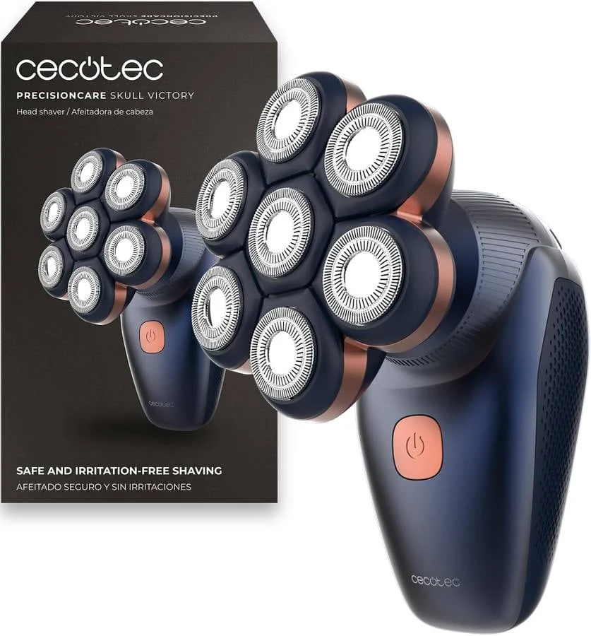 Afeitadora de cabeza Cecotec PrecisionCare Skull Victory 7 cuchillas IPX7