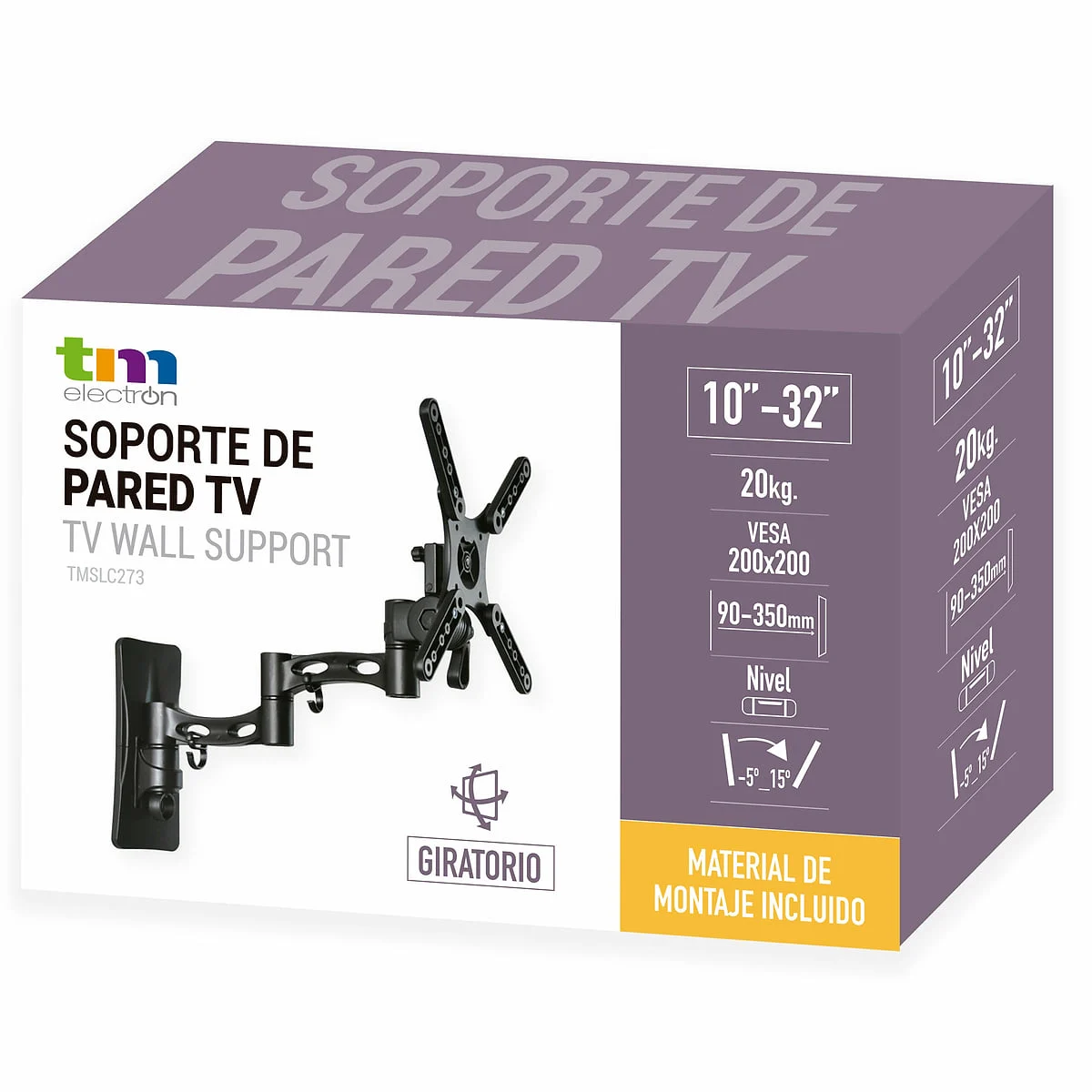 Soporte TV LCD TM Electron TMSLC273 10-32" 20 Kg Giratorio