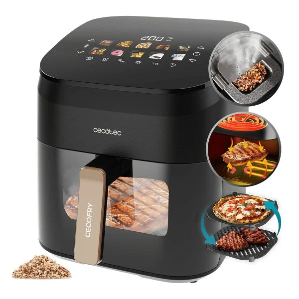 Freidora Cecotec Cecofry&Grill Smokin' 6.5 L 2200 W Doble Grill
