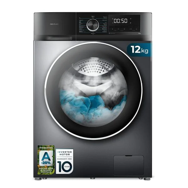 Lavadora Cecotec 12500 12 Kg 1400 rpm Clase A-20% Inverter Steel
