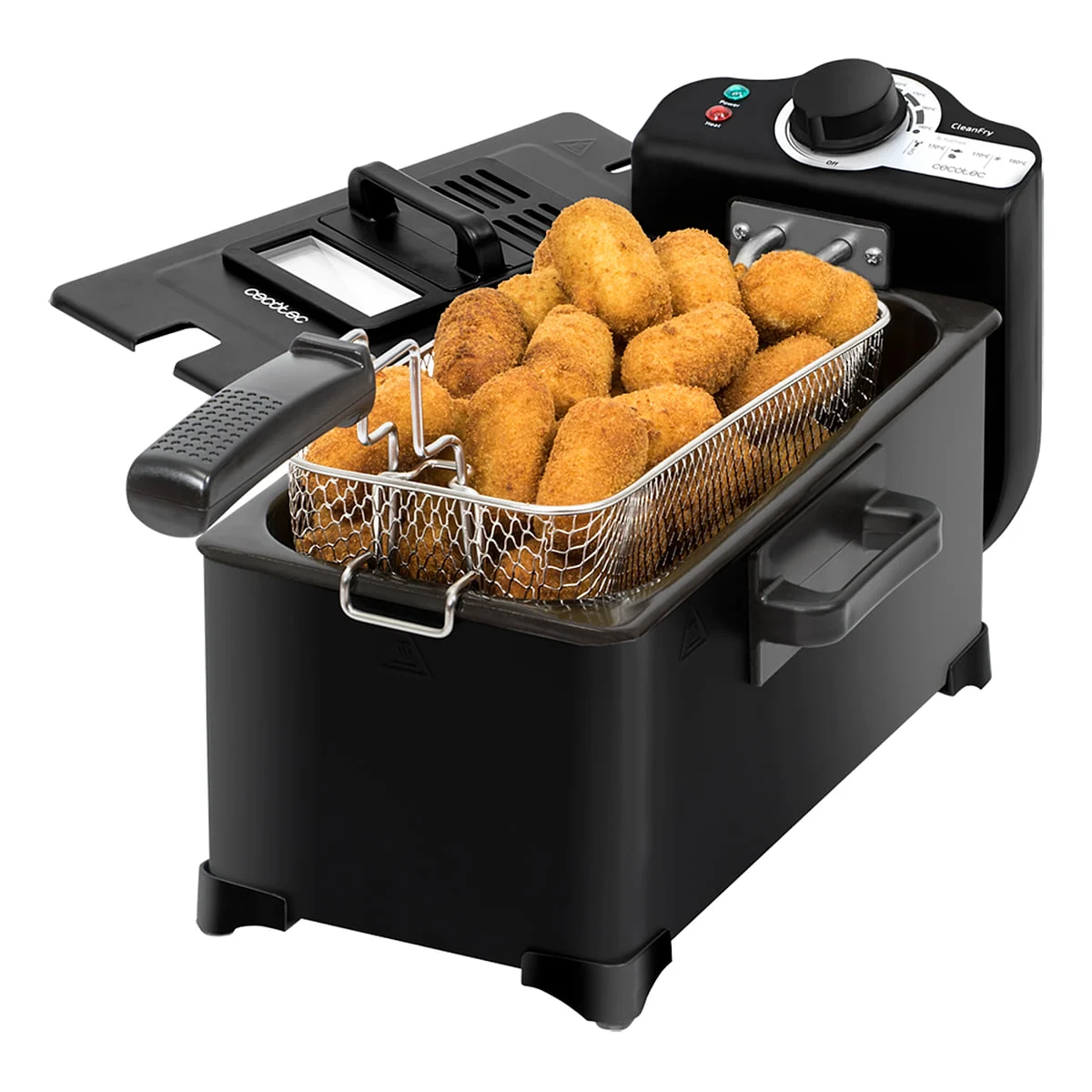 Freidora Cecotec CleanFry 3L 2000 W Negra