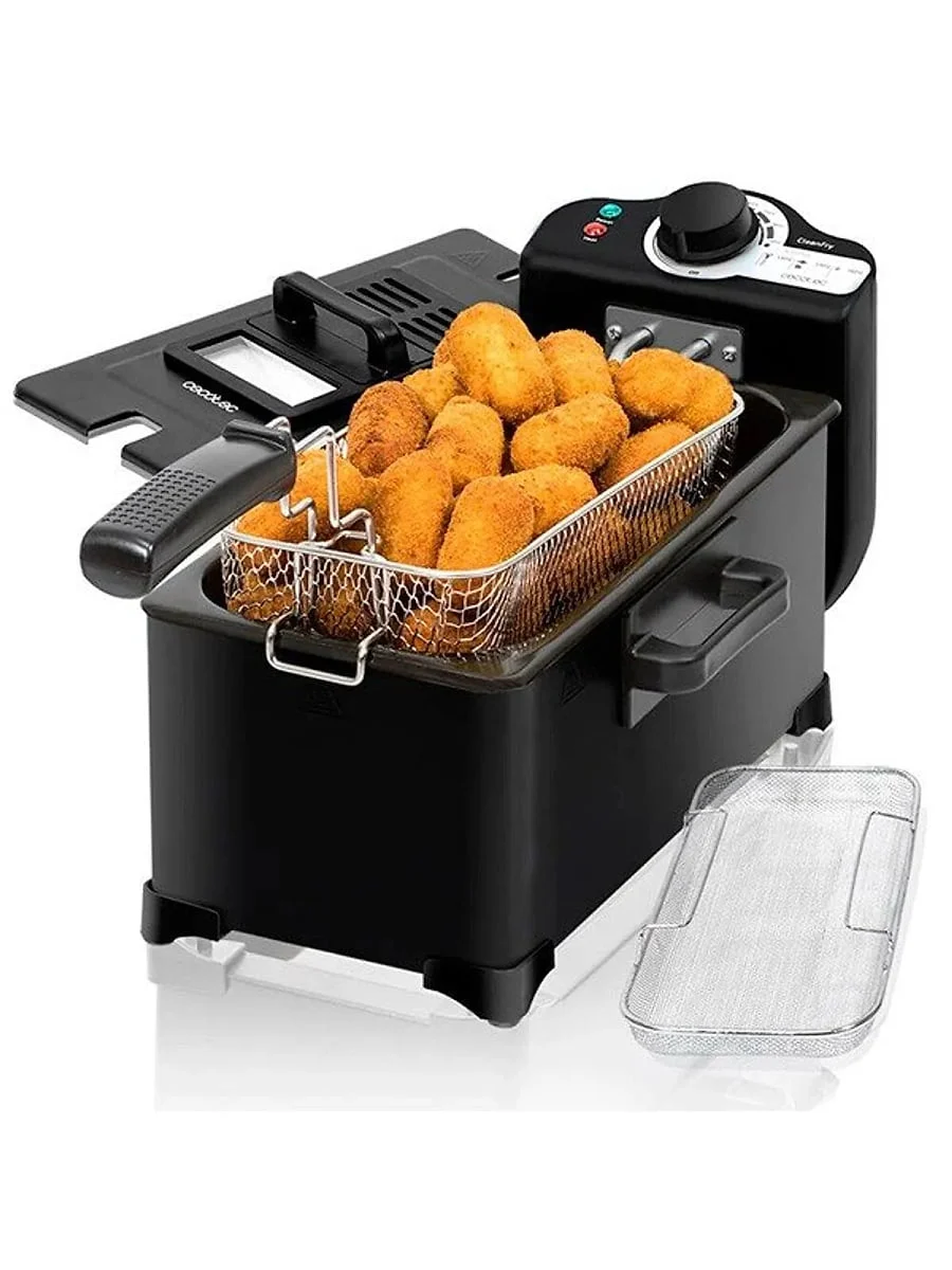 Freidora Cecotec CleanFry 3L 2000 W Negra