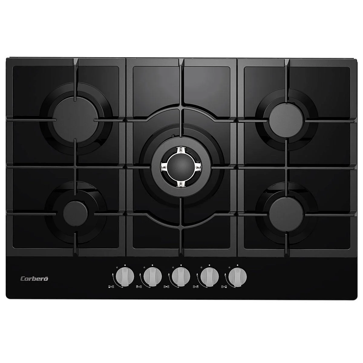 Encimera Corbero CPCGM5F5026N 5 Fuegos Cristal Negro