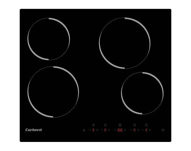 Vitrocerámica Corbero CCVM4604 4 Fuegos 6000W Control Táctil
